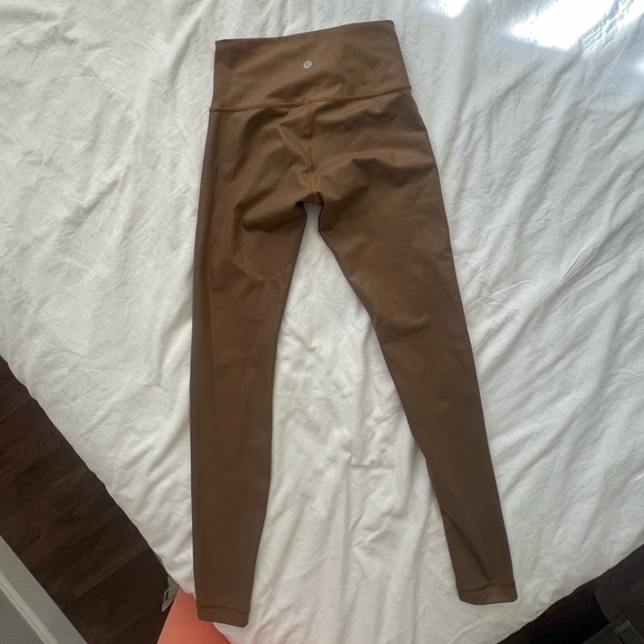 Lululemon wunder under smooth high rise copper matte metallic leggings 4 - Picture 16 of 16